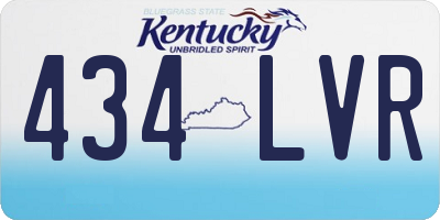 KY license plate 434LVR