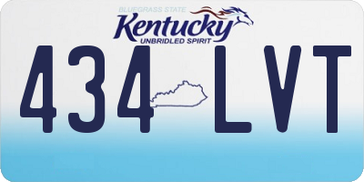 KY license plate 434LVT