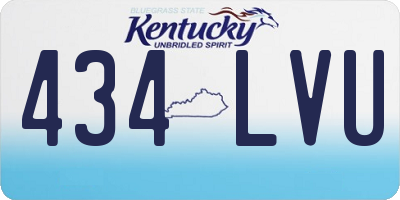 KY license plate 434LVU