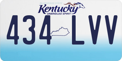 KY license plate 434LVV