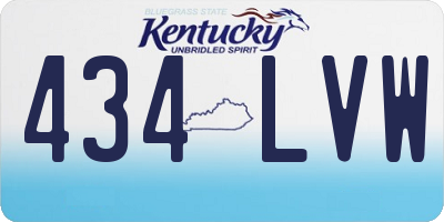 KY license plate 434LVW