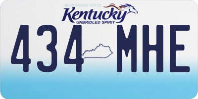 KY license plate 434MHE