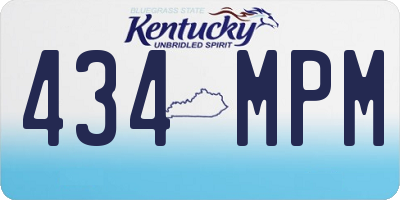 KY license plate 434MPM
