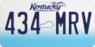 KY license plate 434MRV