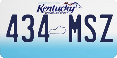KY license plate 434MSZ