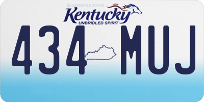 KY license plate 434MUJ