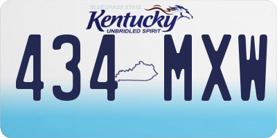KY license plate 434MXW