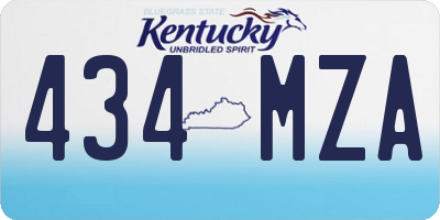 KY license plate 434MZA
