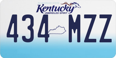 KY license plate 434MZZ