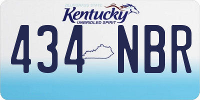 KY license plate 434NBR