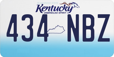 KY license plate 434NBZ