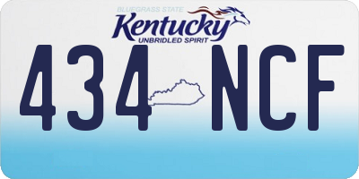 KY license plate 434NCF