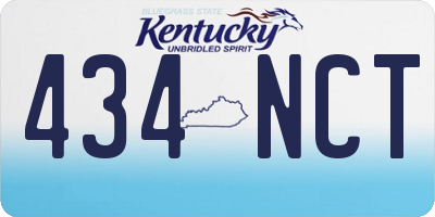 KY license plate 434NCT