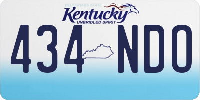 KY license plate 434NDO