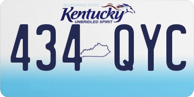 KY license plate 434QYC