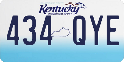 KY license plate 434QYE