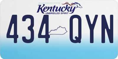 KY license plate 434QYN