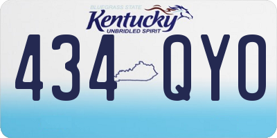 KY license plate 434QYO