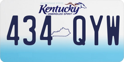 KY license plate 434QYW