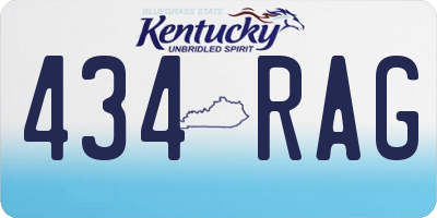 KY license plate 434RAG