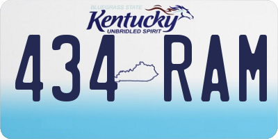 KY license plate 434RAM