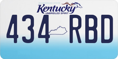 KY license plate 434RBD