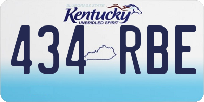 KY license plate 434RBE