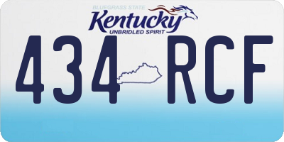 KY license plate 434RCF