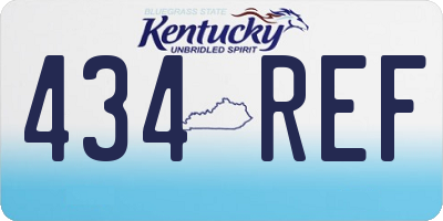 KY license plate 434REF