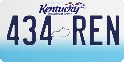 KY license plate 434REN