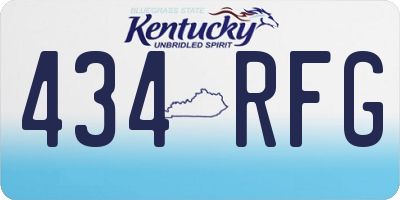 KY license plate 434RFG