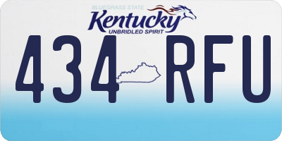 KY license plate 434RFU