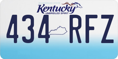 KY license plate 434RFZ