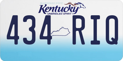 KY license plate 434RIQ