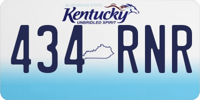 KY license plate 434RNR