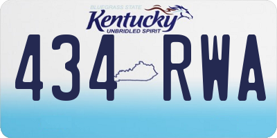 KY license plate 434RWA