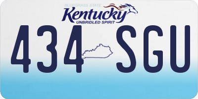 KY license plate 434SGU