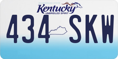 KY license plate 434SKW