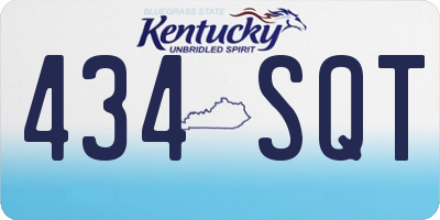KY license plate 434SQT