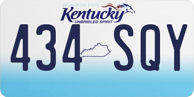 KY license plate 434SQY