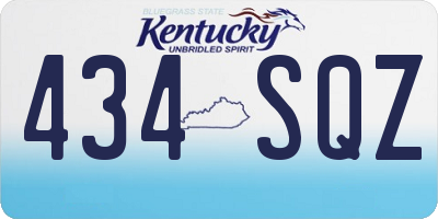 KY license plate 434SQZ