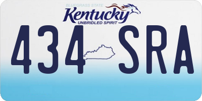 KY license plate 434SRA