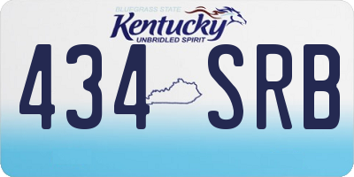 KY license plate 434SRB