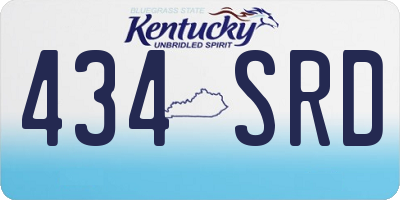 KY license plate 434SRD