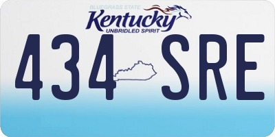 KY license plate 434SRE