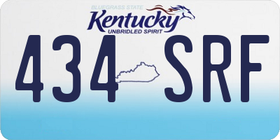 KY license plate 434SRF