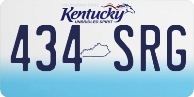 KY license plate 434SRG