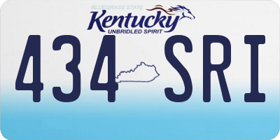 KY license plate 434SRI