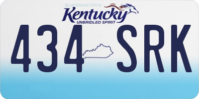 KY license plate 434SRK
