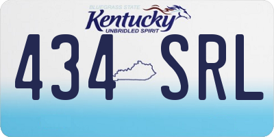 KY license plate 434SRL